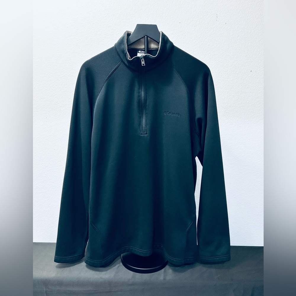 Columbia Men's Black Zip-Up Pullover Sweatshirt Sweater